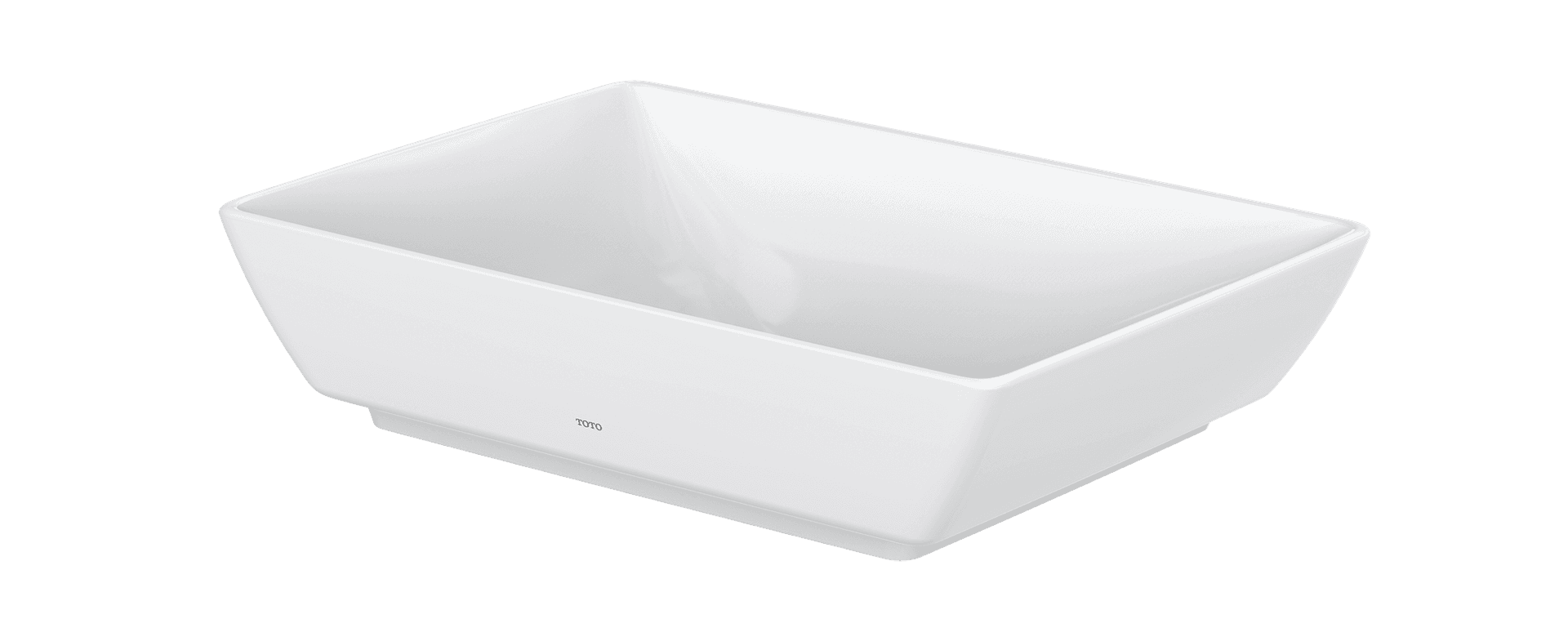 Lavoar pe blat TOTO WU, design pătrat (Square), 550 mm, fără orificiu pentru baterie, cu preplin 2