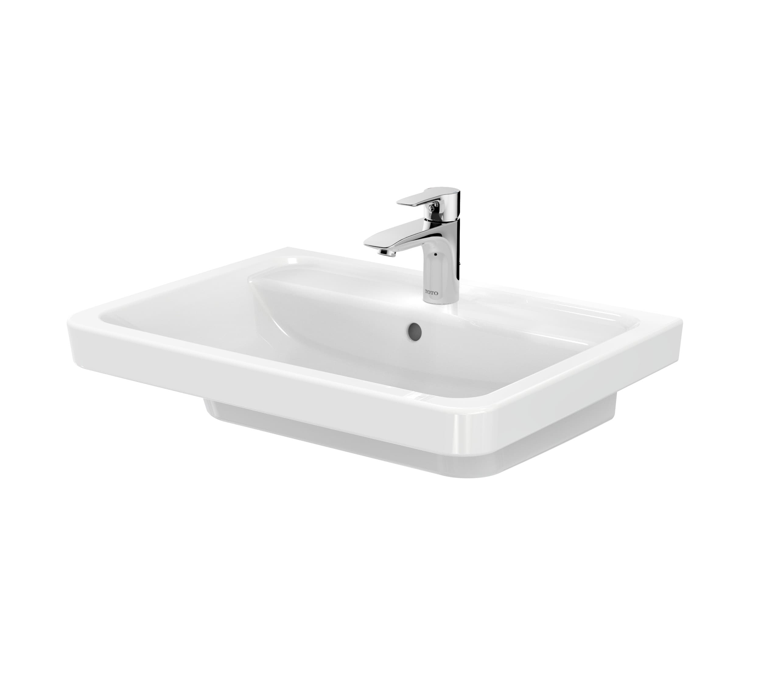 Lavoar CF 650 mm, cu orificiu robinet, cu preaplin 5