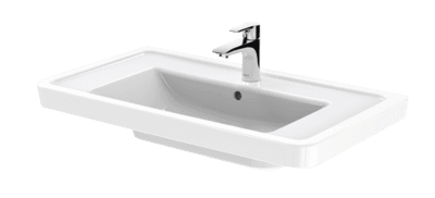 Lavoar CF 850 mm, cu orificiu robinet, cu preaplin