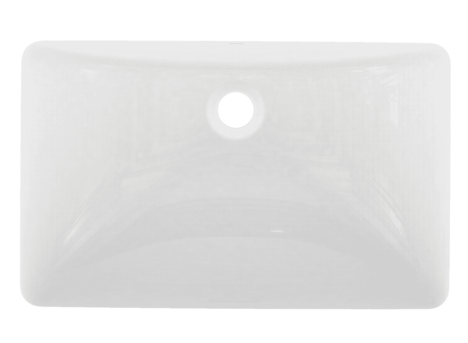 Lavoar sub blat WU, pătrat 600 mm, fără orificiu robinet, cu preaplin 3