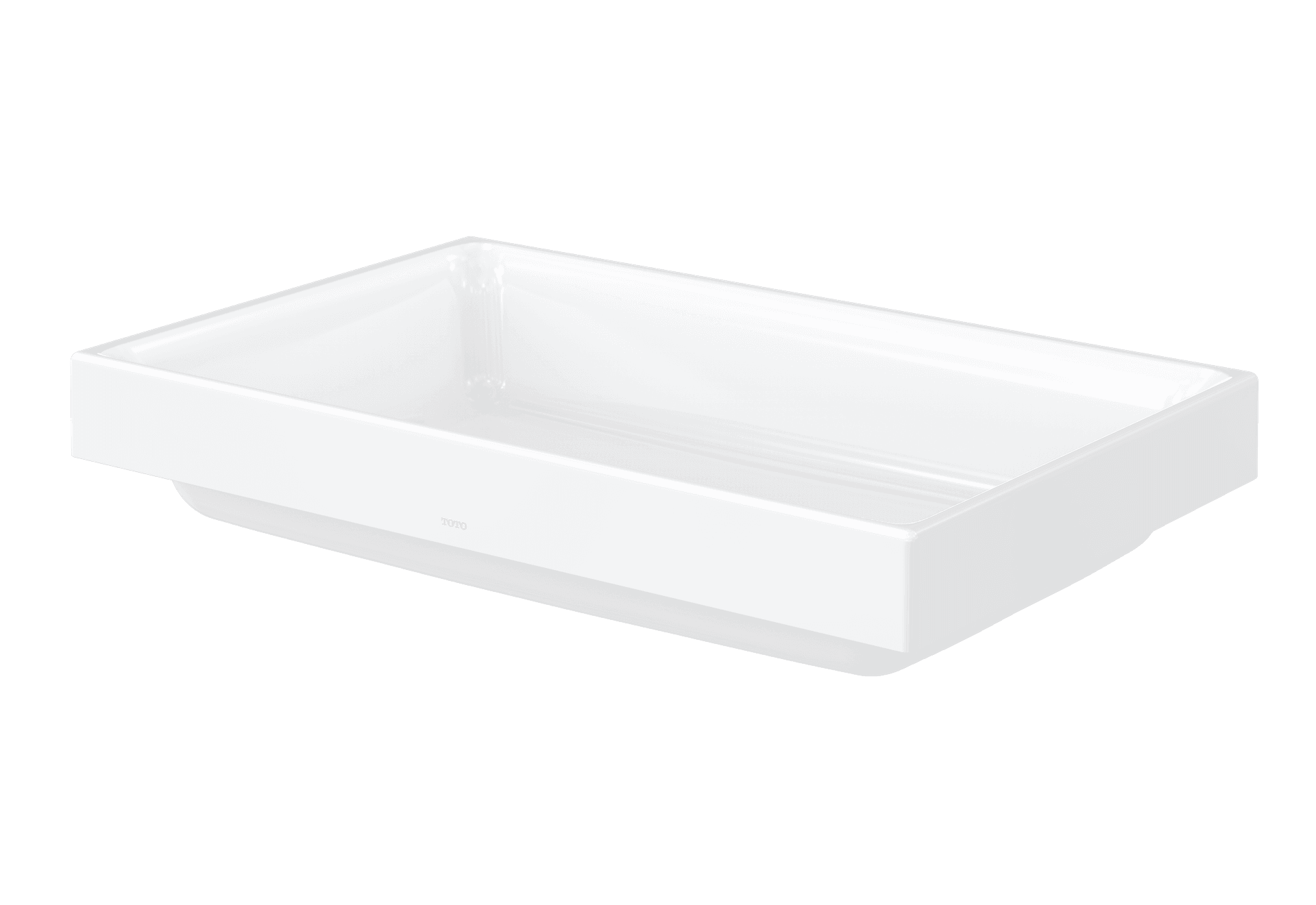 Vas CS, pătrat 600 mm, fără orificiu robinet, cu preaplin 3