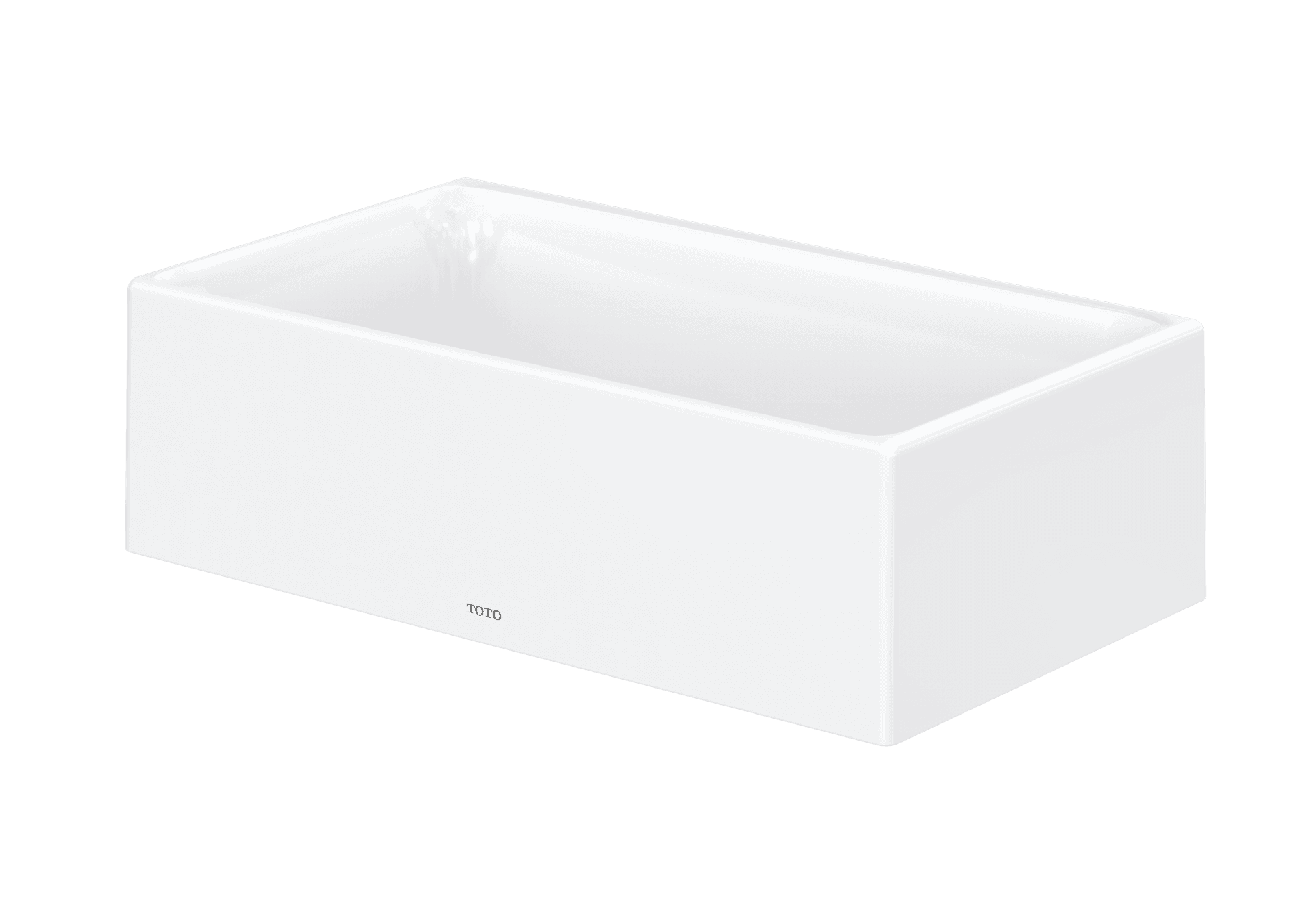 Lavoar de mână CS, pătrat 400 mm, fără orificiu robinet, fără preaplin 4