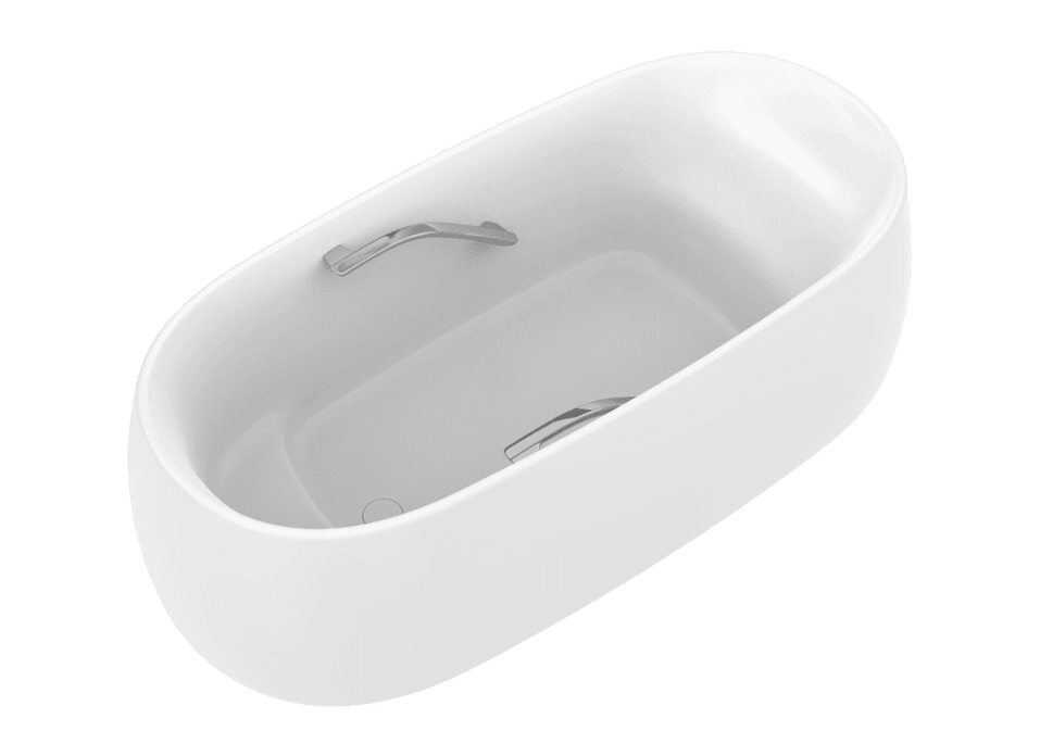Cadă Flotation, design rotund, freestanding (insulă) cu mânere integrate 3