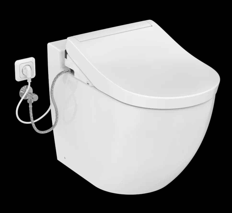 Set Toaletă Inteligentă TOTO WASHLET® RG Lite cu conexiuni laterale și Vas WC NC, back-to-wall, pe pardoseală (floor-standing)