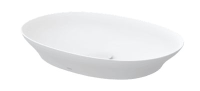 Vas TL, rotund alb mat 600 mm, fără orificiu robinet, fără preaplin, incl. ventil cu tijă