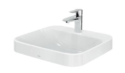 Lavoar mobilier LF 500 mm, cu orificiu robinet, cu preaplin