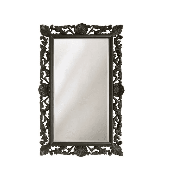 Oglindă de perete Selva — ramă sculptată, finisaj vopsit mat