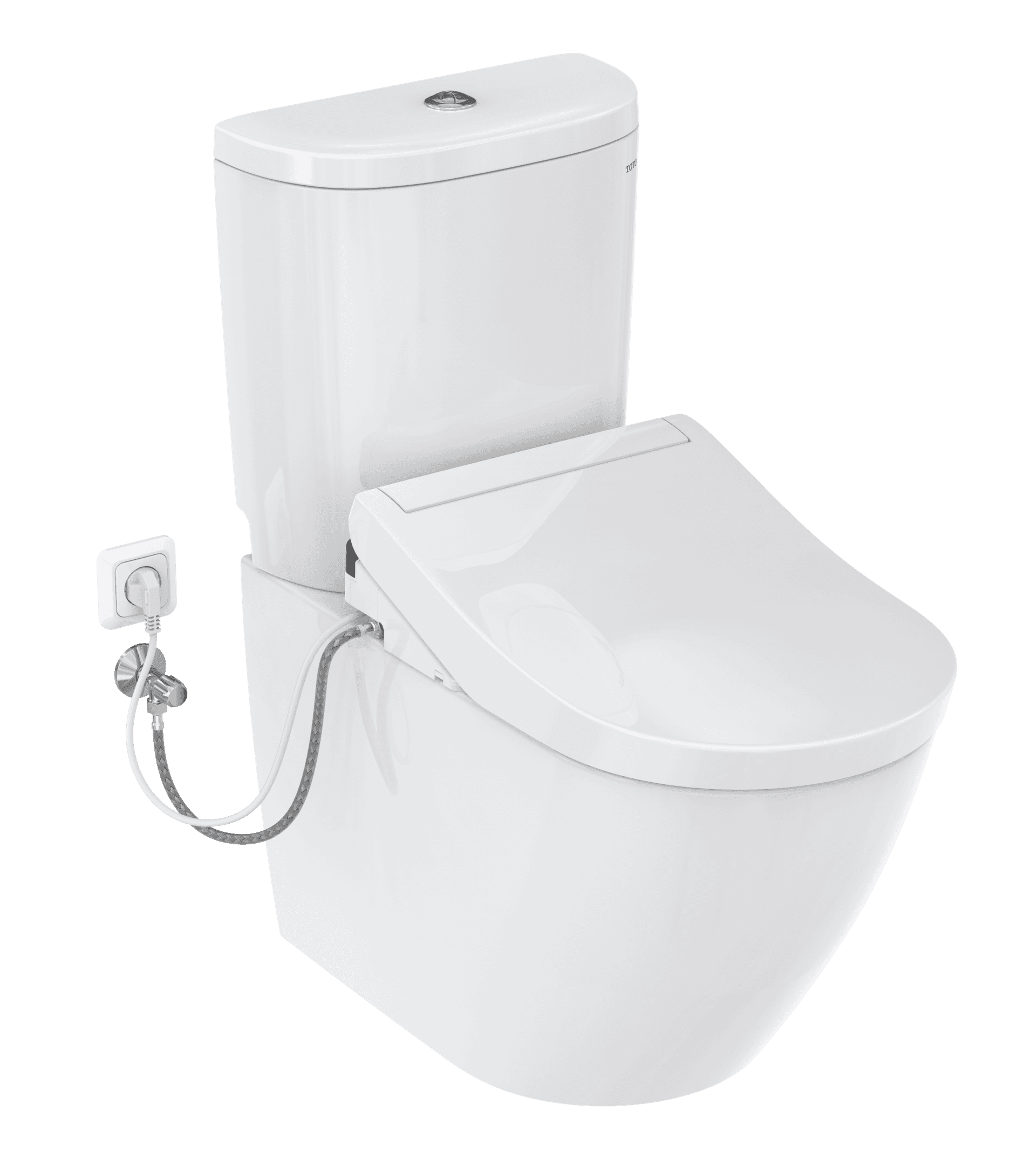 Set Toaletă Inteligentă TOTO WASHLET® RG Lite cu conexiuni laterale și Vas WC NC, tip "Close-Coupled" (pe pardoseală)