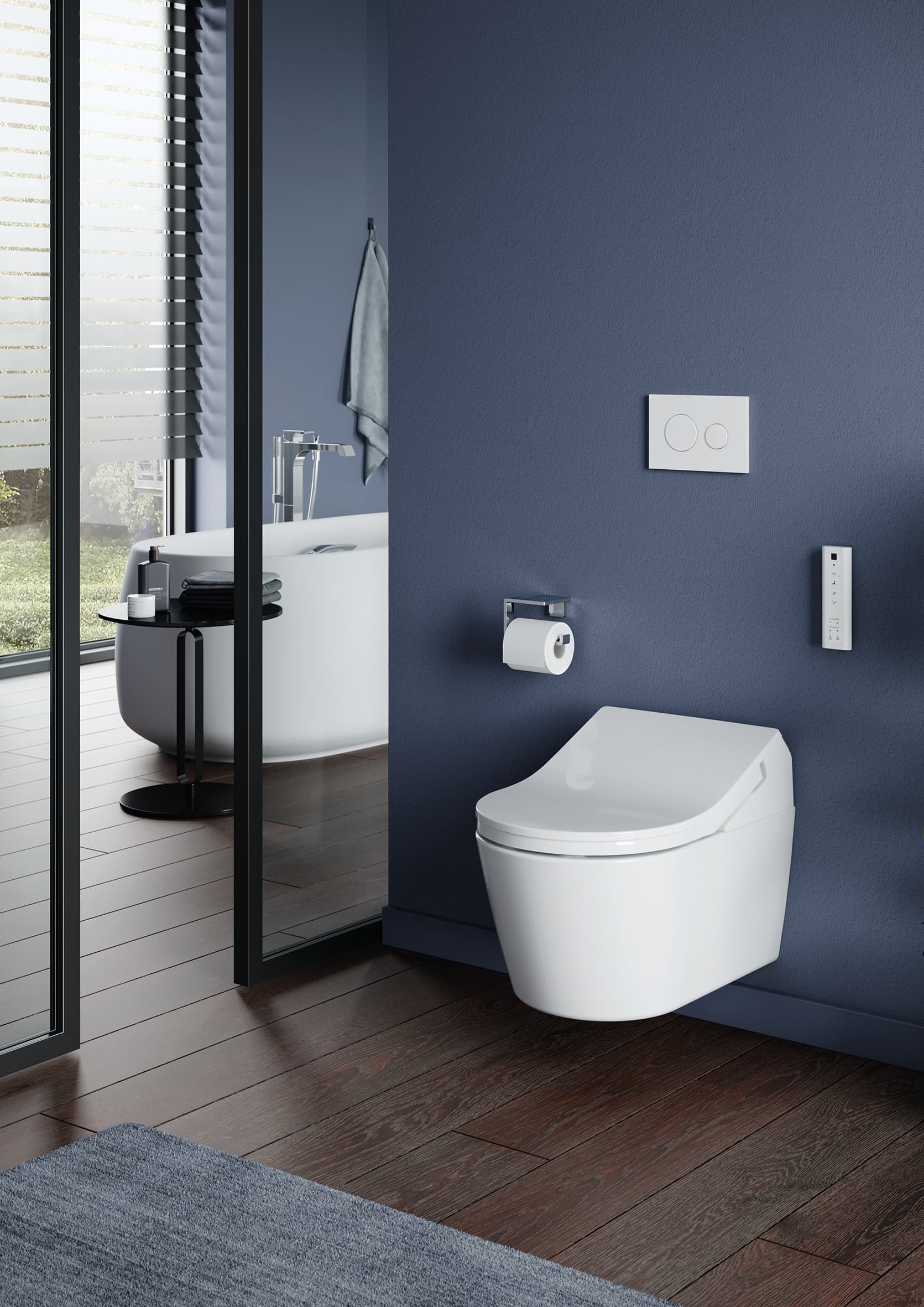 Set Complet Toaletă Inteligentă TOTO WASHLET® RW auto flush, White Trim, pe Pardoseală (Back-to-wall)