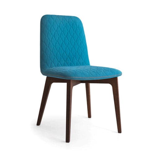 Calligaris Scaun Sami Lemn Smoke Tapițerie Oslo Aquamarine